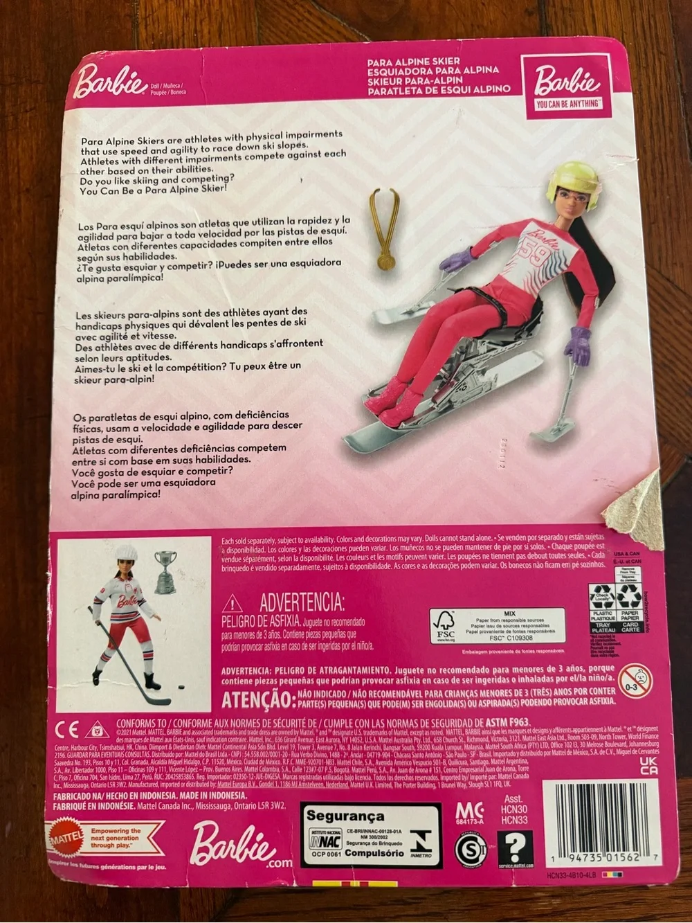 Barbie Pink & Purple Snow Sled Doll